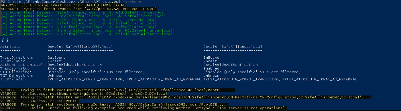 Enum-ADTrusts.ps with -Verbose