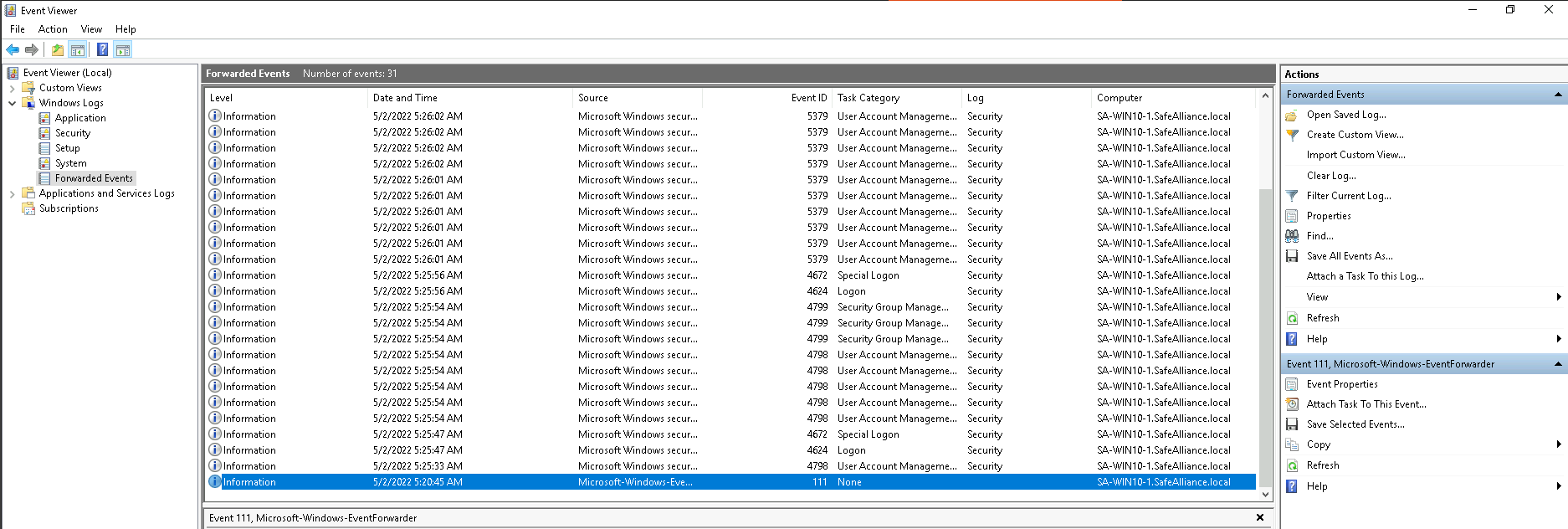 Events forwarded to the WEC server Forwarded_Events.png