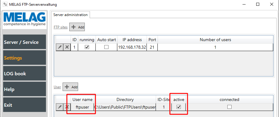 FTP Server UI FTP Server UI