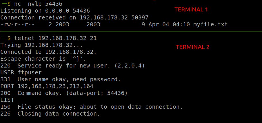 Manual FTP LIST Command Manual FTP LIST Command